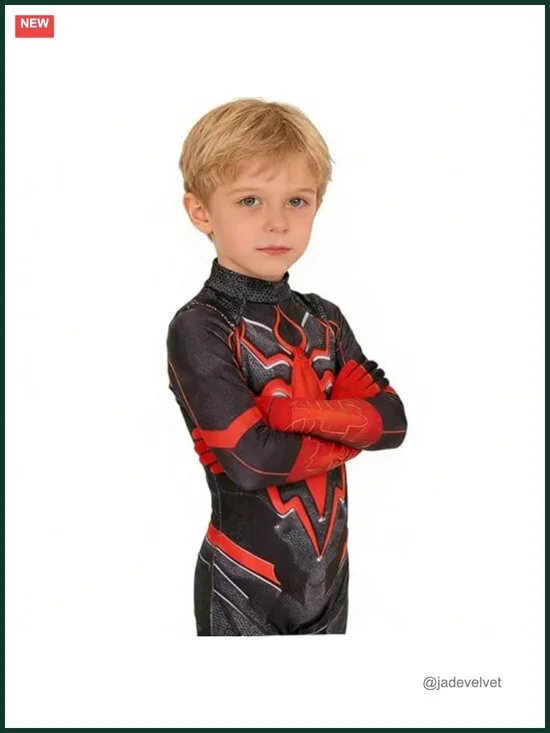 Kids Superhero Cosplay Bodysuit Spandex Costume with Mask