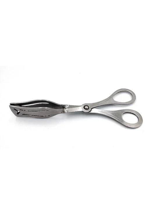 Vintage Stainless Steel Scissor Serving Tongs Pastry Cake Buffet Kitchen Tool