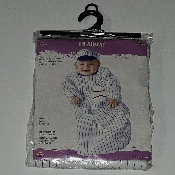 NEW Lil Allstar Baseball Bunting Hat Halloween Costume Infant One Size Up To 25