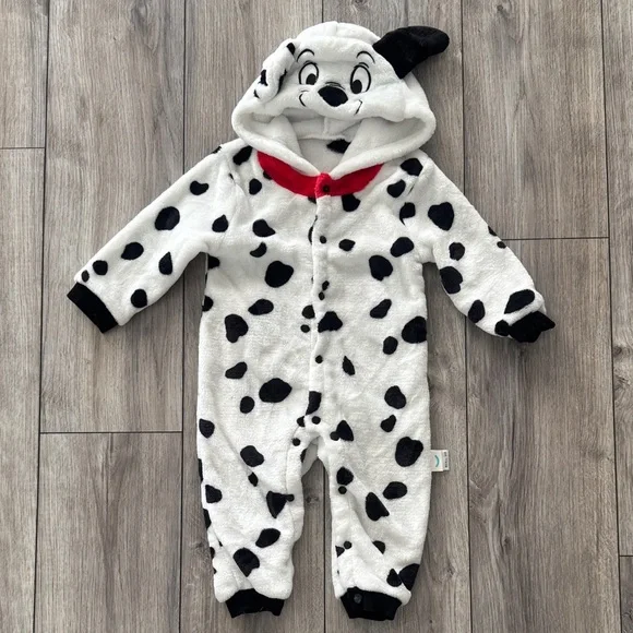Dalmatian-Inspired‎ Kids Hooded Footie Pajamas