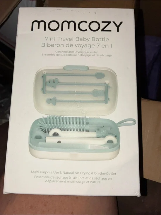 MOMCOZY 7-in-1 Travel Baby Bottle Cleaning Kit - Mint