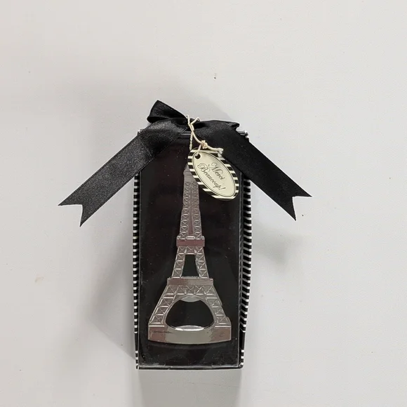 Kate Aspen Eiffel Tower Bottle Opener - Black and Silver