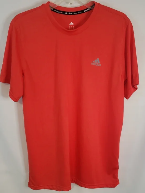 Adidas NWOT Men’s Bright Dark Orange Climalite Performance T-Shirt, Large