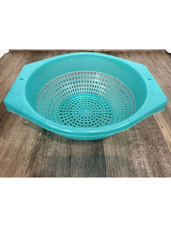 MCM SHAMROCK NEATWAY Kitchen Food Strainer Colander Green VTG Made In Usa