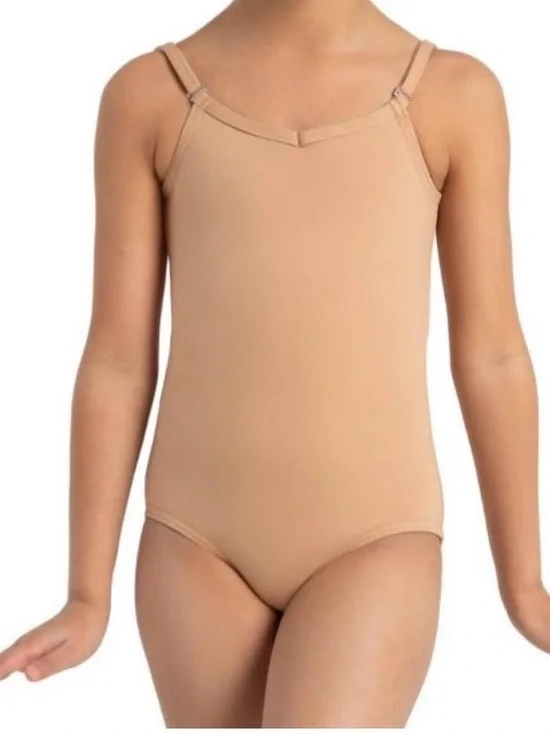 NWT Capezio Girls Nude Camisole  Leotard