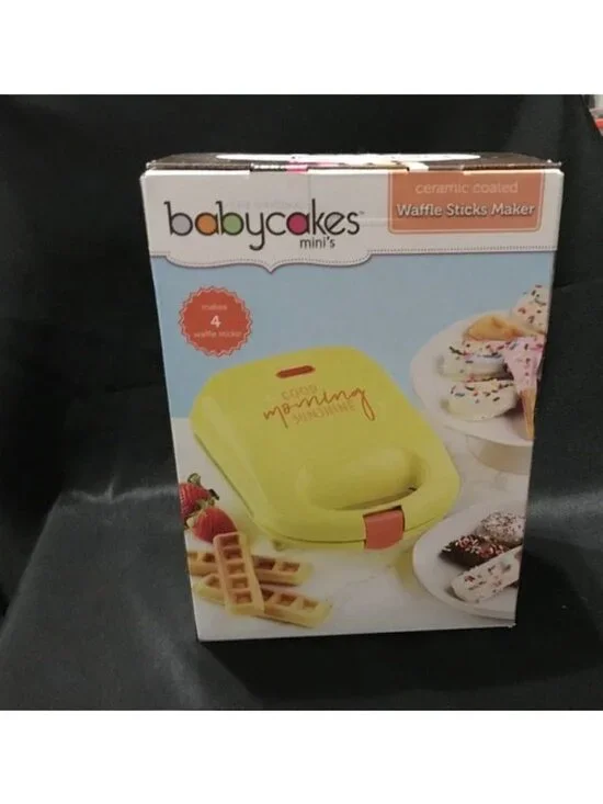 Babycakes Minis Ceramic Coated Waffle Sticks Maker - Makes 4 Waffle Sticks