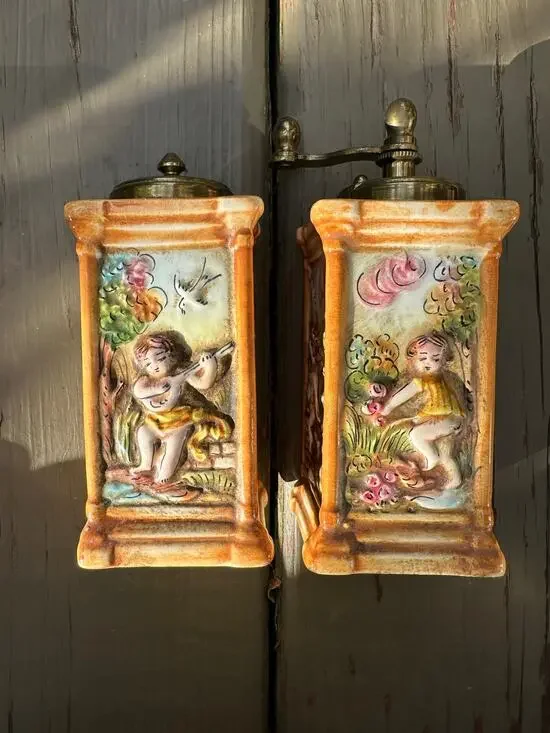 Vintage CAPODIMONTE Painted Italian Ceramic 5
