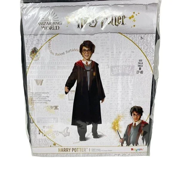 Disguise Harry Potter Kids Official Wizarding World Top Attached Robe Med 7-8