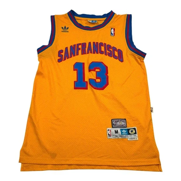 San Francisco Warriors Jersey Mens M NBA Hardwood Classics Chamberlain 13 Adidas