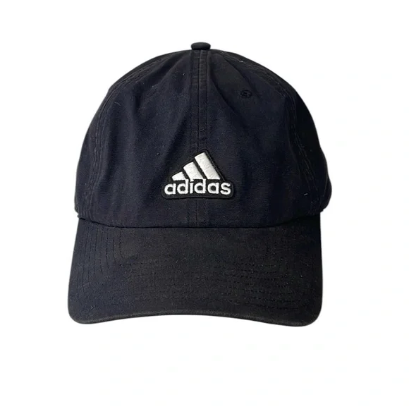 Adidas AeroReady 100% cotton‎ black baseball hat cap. Adjustable slide back.