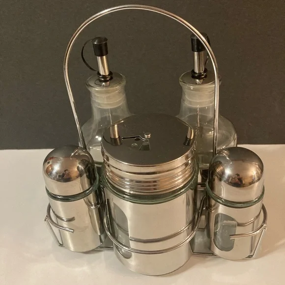 Parini 6-piece Stainless Steel Condiment Set