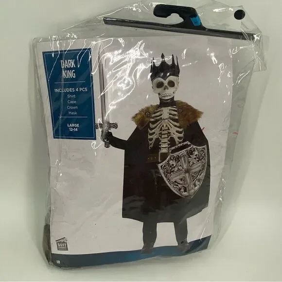 Halloween Costumes Dark King Kids Costume - Black and Brown size L