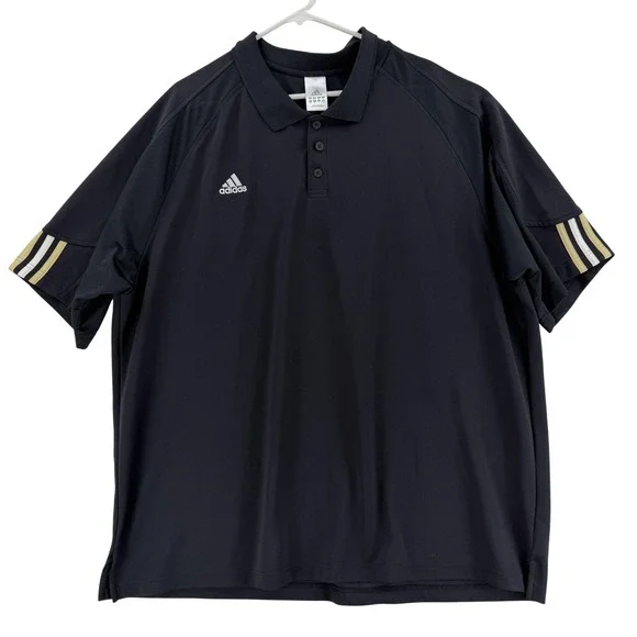 Adidas Polo Shirt Mens‎ XL Blue Climalite Short Sleeve Performance Golf