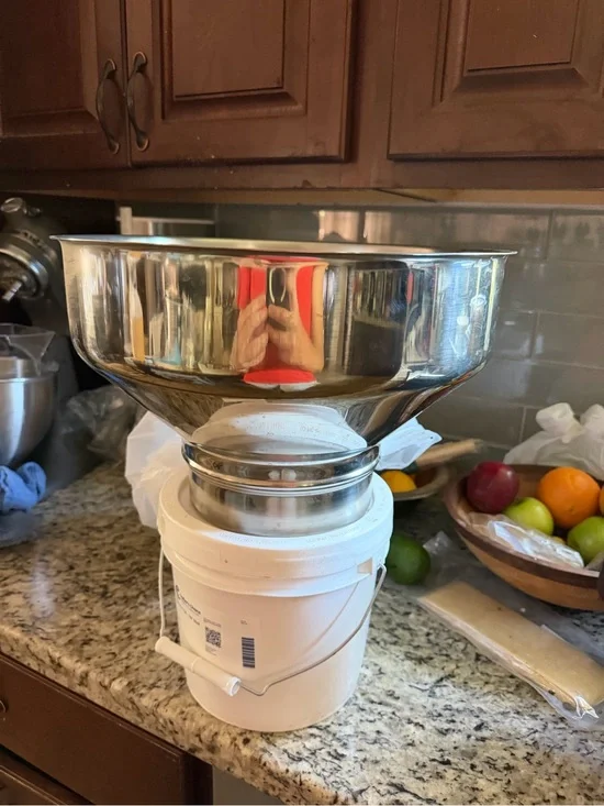 Milk strainer filter funnel 10 quarts brand new
