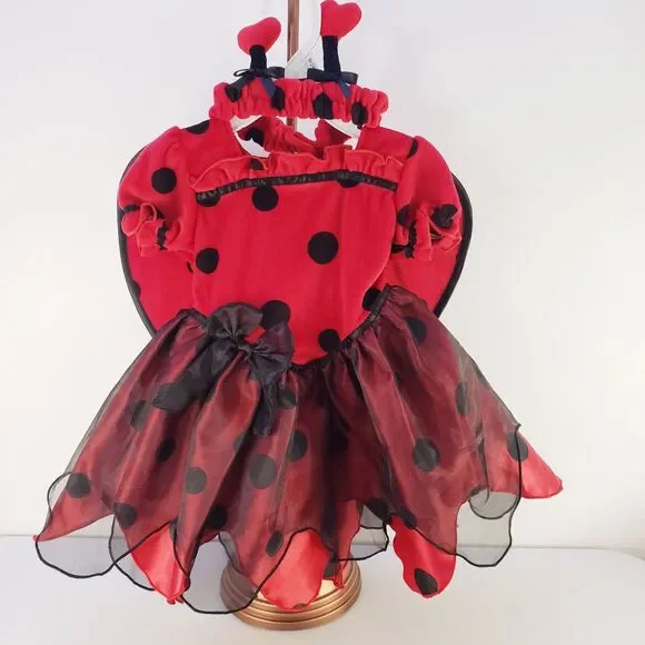 Koala Kids Lady Bug Infant Baby Halloween Costume Dress Headband 18-24 Months