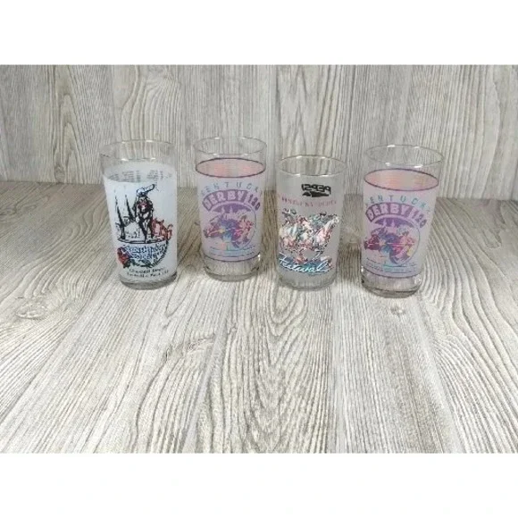 Vintage Mint Julep Kentucky Derby Glasses - 1990, 1994(2), 1997 (Pepsi)