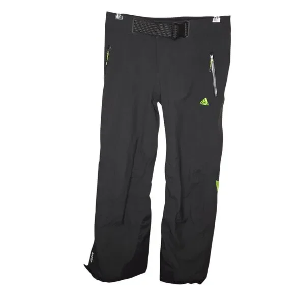 adidas Terrex Outdoor Sample Ski Snow Pants Black Neon Green Men's Small