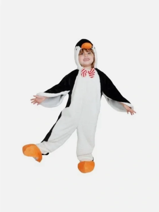 Kids Penguin Costume - Black, White & Orange