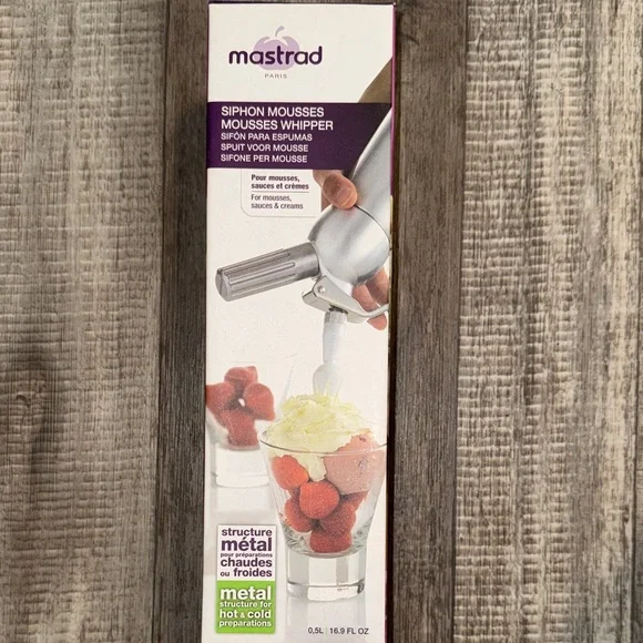 NIB‎ Mastrad Metal Mousse Whipper