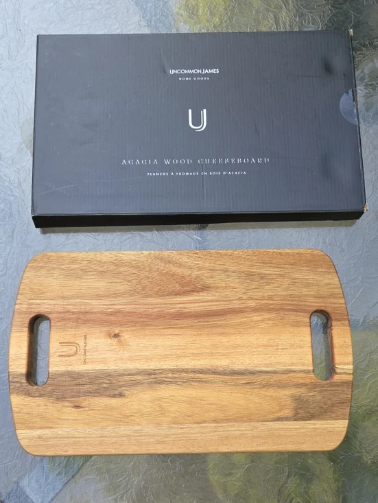 Uncommon James Acacia Wood Cheese Board Charcuterie Serving Board 15