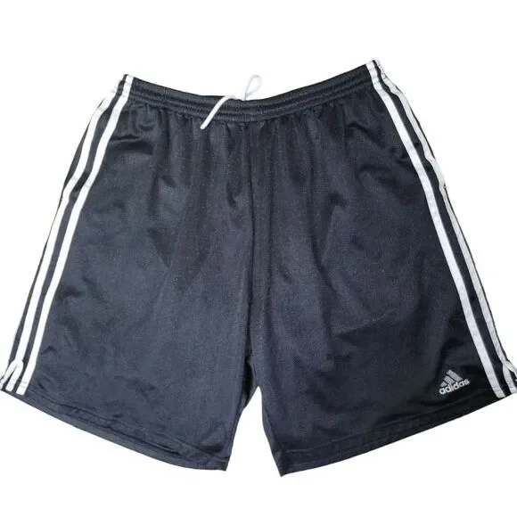Adidas Black Three Stripe Mesh Athletic shorts size 2XL