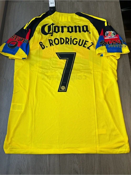 adidas Men’s Yellow & Black Soccer Jersey - B. Rodríguez #7
