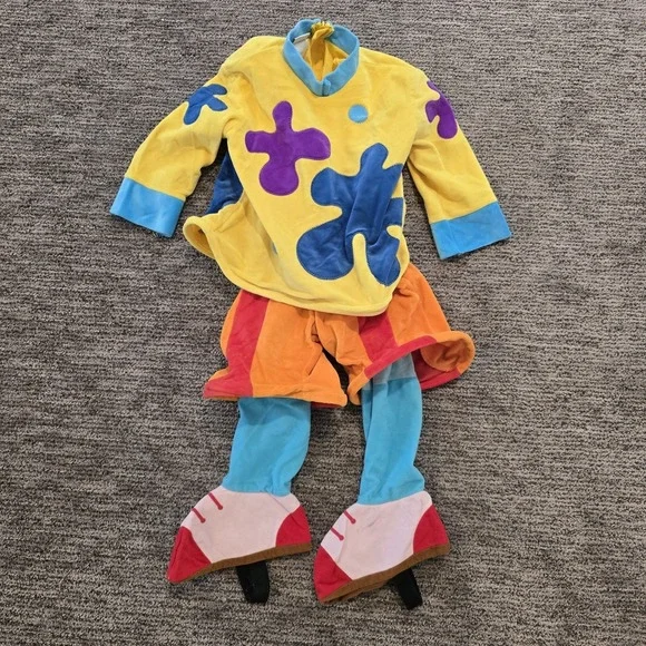 Xxs Vtg Disney Store Y2K Jojo The Clown halloween  Costume Yellow‎ No Hat