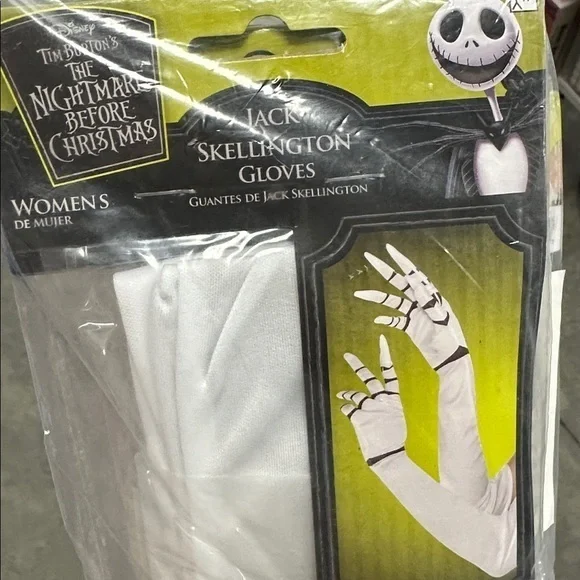New 1 pair Jack Skellington Elbow Length Gloves