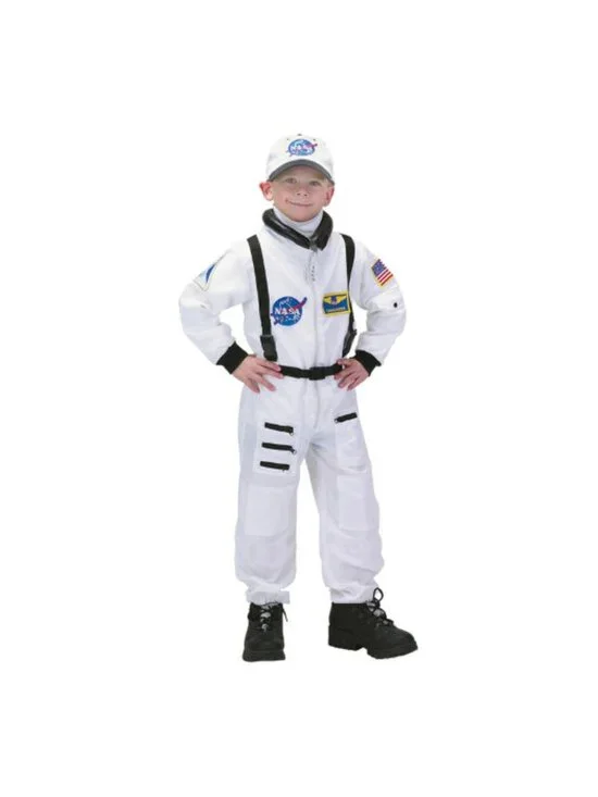 Aeromax Jr. Astronaut Suit Fancy-Dress Costume for Boys with Official NASA Patch