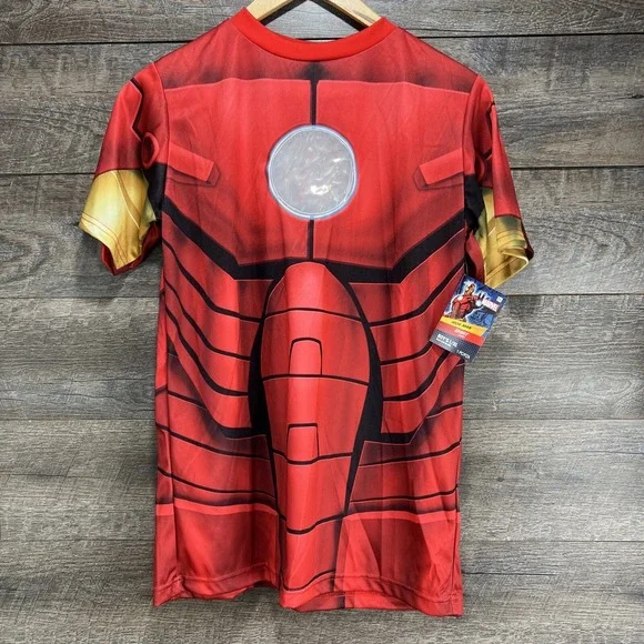 Marvel Iron Man Costume T-shirt Child Size L/XL Fits Up To Size 16 New w/ Tags