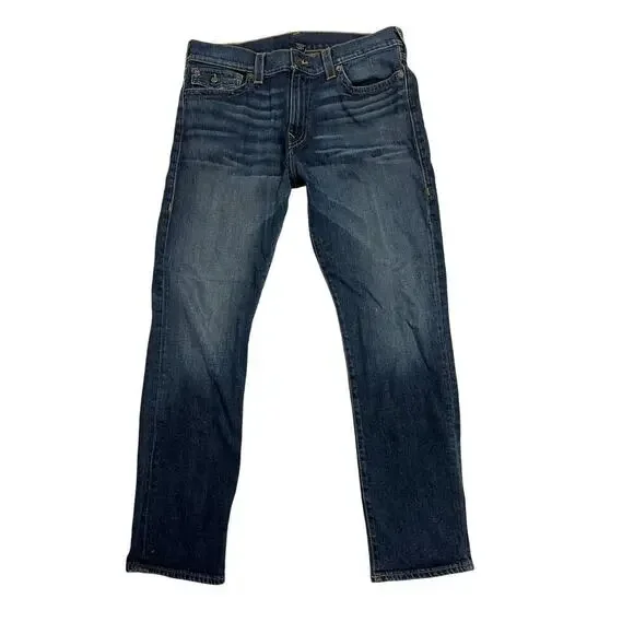 True Religion Geno Dark Wash Button Pocket Jeans Sz 34x32 GS