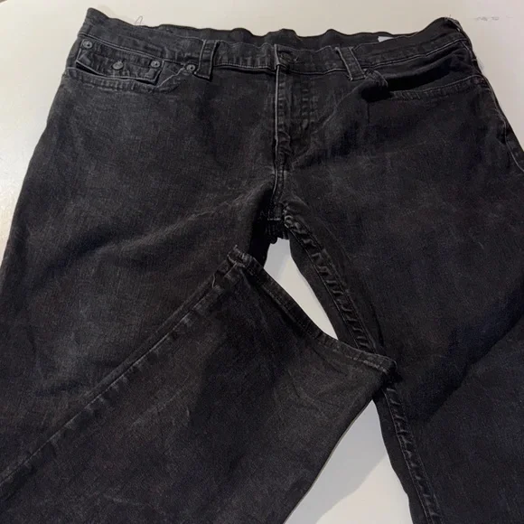 True Religion Men's Black‎ Straight Jeans