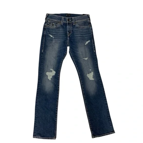 True religion Sz 30 Men's Blue Distressed Jeans
