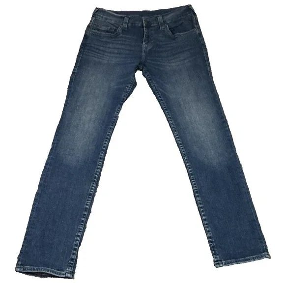 True Religion Rocco No Flap Relaxed Skinny Denim Jeans 32W Men's Dark Wash Blue