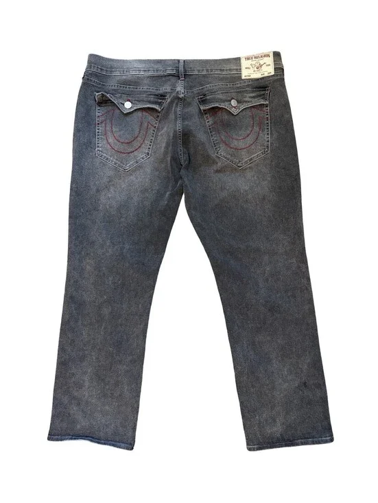 True Religion Ricky Big T Flap Relaxed Straight Fit Jeans Men’s Size 42x30 NWT