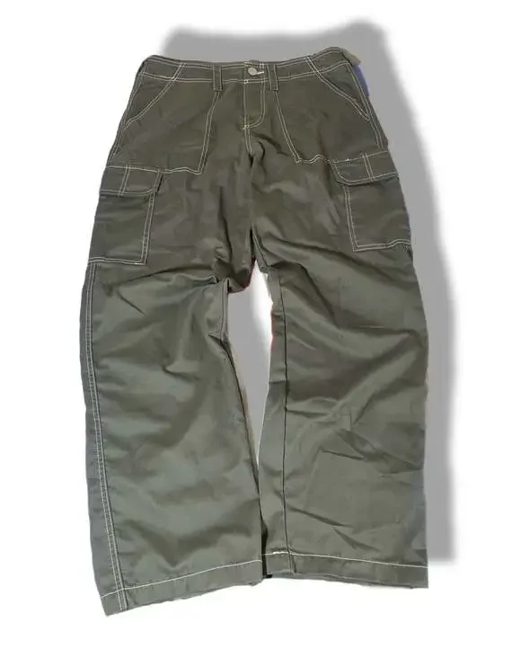 True Religion Big T Cargo Pants in Olive Green