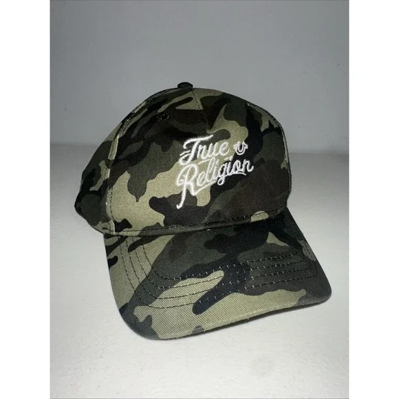 True Religion Snap Back Hat‎ Camouflage 100% Cotton
