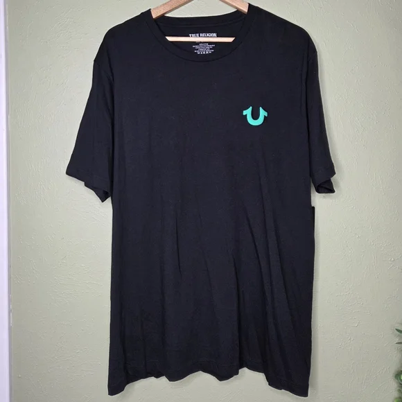 NWT True Religion Tee XXL Buddha Logo Lucky Horseshoe