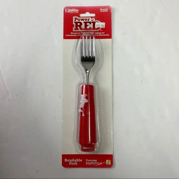 Power of Red Bendable Fork (Helpful for People with Alzheimer's and Dementia)
