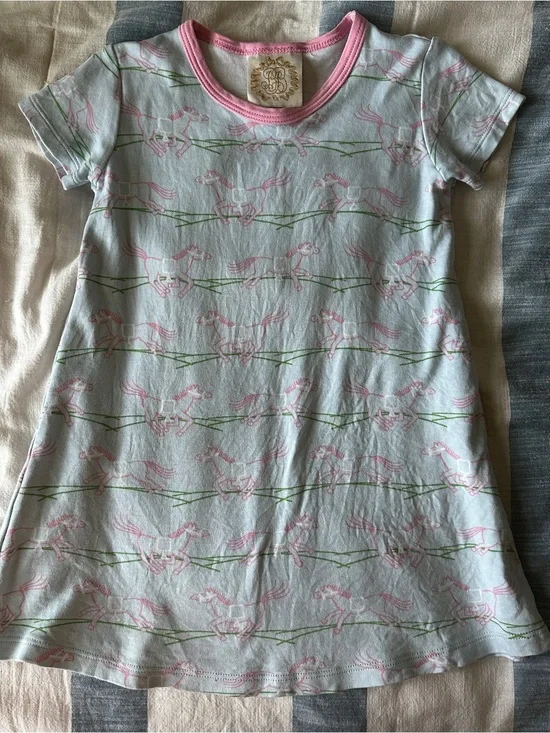 The Beaufort Bonnet Company Derby Days Polly Play Dress with Pink Horse Print
