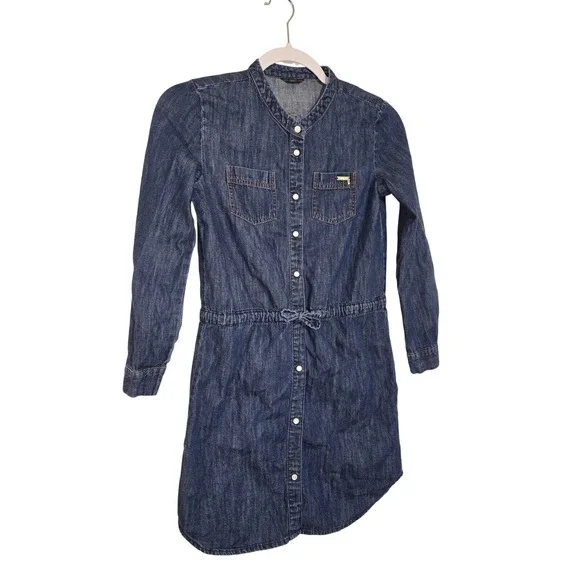 GUESS‎ Girls' Big Roll Sleeve Denim Dress Size 12