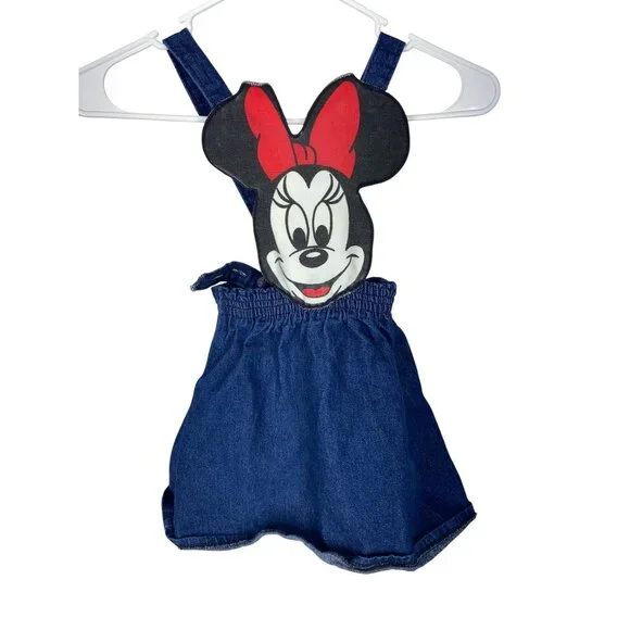 Vintage Made In USA Disney Minnie Mouse Suspender Dress‎ Size 5