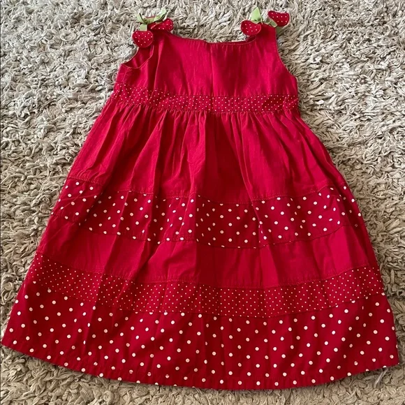 2012 Gymboree “Cherry Cute” Red Polka Dot Sundress, Size, 5T