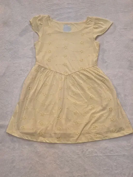 Cat & Jack Little Girls Yellow Dress Small 6/7 NWOT