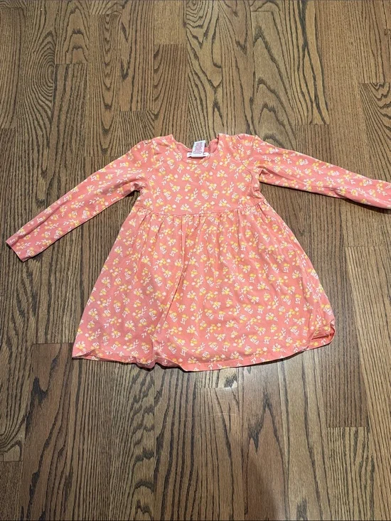 Tommy Bahama Coral Pink Floral Long-Sleeve Dress