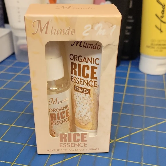 Mundo Organic Rice Essence 2 In 1 Primer and Setting Spray Set New in Box