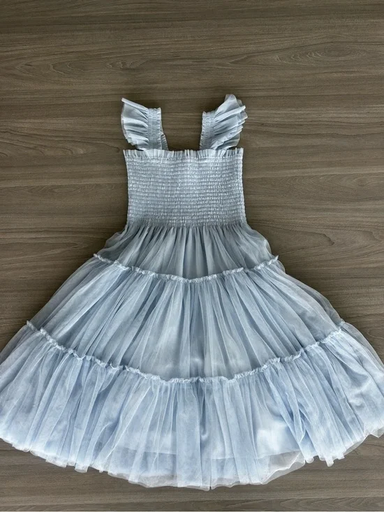 Hill House Kids Formal Light Blue Ruffle Tulle Dress