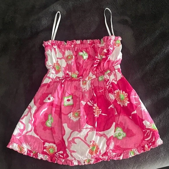 Lilly Pulitzer Pink and White Floral Dress