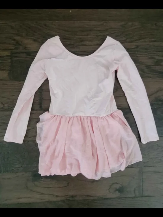 Girls Long-Sleeve Pink Ballet Dress