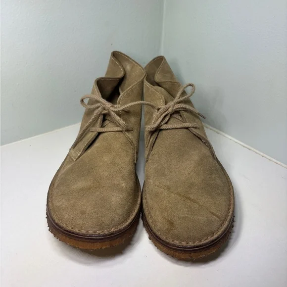 J.Crew MacAlister Desert Boot Leather Suede Men’s 8 Chukka Beige Made‎ In Italy